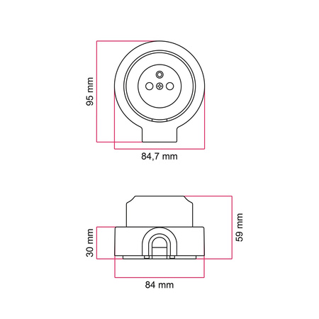 Zestaw uchwytów ściennych w stylu francuskim i podstawa do Creative-Tubes z porcelany Creative cables BKPFRAF-KPFRA1FNER