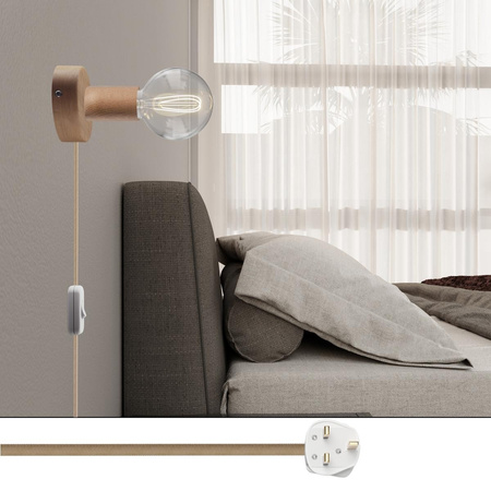 Drewniana lampa Spostaluce Creative cables B-APL1FC2LNTR-5-APL1FC2L01INBRN06