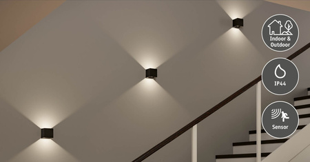 Mobile Wandl Nyara Sensor IP44 Sz Alu PAULMANN PL71282