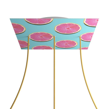 Kwadratowa podsufitka maskownica sufitowa XXL Rose-One, 400 mm, 3 otwory i 4 otwory boczne- PROMOCJA Creative cables BKROQ403LF-PROMO-KROQ403LF204