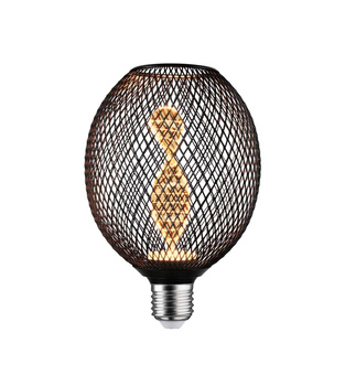 Źródło światła LED METALLIC GLOW GLOB czarny Helix E27 3,5W 110lm 1800K 230V