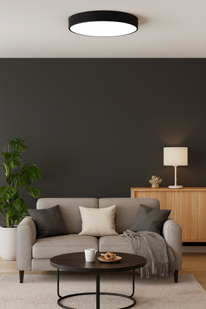 Plafon Akola -Lampa wisząca CCT czarny śr.80cm DALI