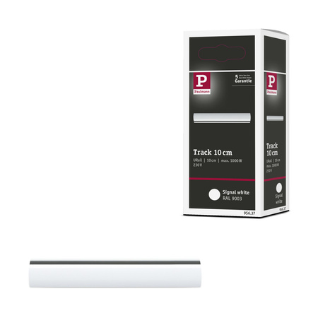 Szynoprzewód URail system 0,1m 230V biały RAL9003 / metal PAULMANN PL95637