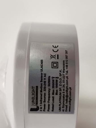 Czujnik ruchu 2w1 natynkowy/podtynkowy IP65 biały – uniwersalny sensor oświetleniowy