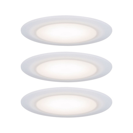 Premium zestaw opraw wbudowanych Suon ściemniana IP44 3x6,5W 230V 2700K Satynowany PAULMANN PL99940