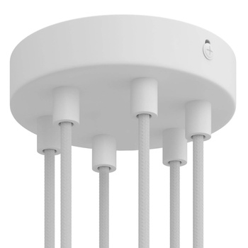 Okrągła podsufitka maskownica metalowa 6 otworów Creative cables BKRM126F-KRM126FVBOTERM