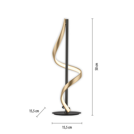 Lampa Stołowa Antracyt/złoty Q-SWING 003902-032191 Newgarden