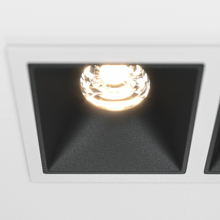 Downlight White and black Alfa LED Maytoni DL043-02-10W3K-SQ-WB
