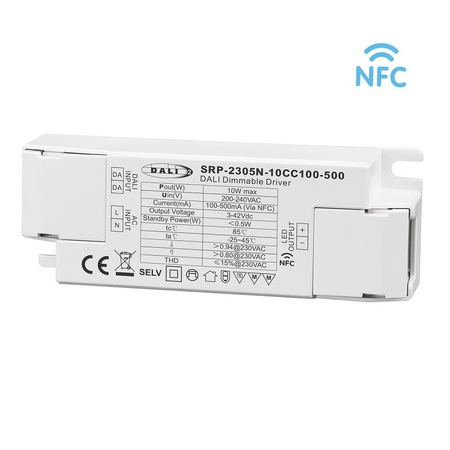10W NFC Programmable DALI DT6 LED Driver ( Constant Current) SRP-2305N-10CC100-500 Sunricher