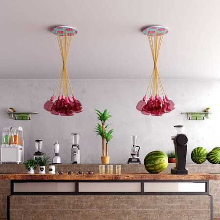 Duża okrągła podsufitka maskownica sufitowa XXL Rose-One, średnica 400 mm, 12 otworów i 4 otwory boczne - PROMOCJA Creative cables BKROR4012F-PROMO-KROR4012F303