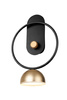 Kinkiet ściemnialny czarno-złoty RING ULKN13 Unilight