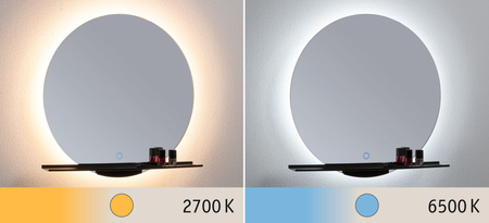 Lustro łazienkowe z półką MIRO LED 11W DIM 500lm 2700/4000/6500K 500mm IP44 230V czarny