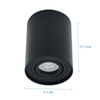 OPRAWA NATYNKOWA TUBA RUCHOMA GU10 CZARNA ULDL64 Unilight