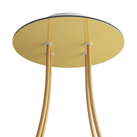 Duża okrągła podsufitka rozeta sufitowa Rose-One, średnica 200 mm, 4 otwory i 4 otwory boczne Creative cables BKROR204F-KROR204F107