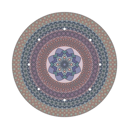 Duża okrągła podsufitka maskownica sufitowa XXL Rose-One, średnica 400 mm, 8 otworów i 4 otwory boczne - PROMOCJA Creative cables BKROR408F-PROMO-KROR408F303