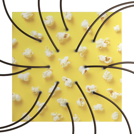 Kwadratowa podsufitka maskownica sufitowa XXL Rose-One, 400 mm, 14 otworów i 4 otwory boczne- PROMOCJA Creative cables BKROQ4014F-PROMO-KROQ4014F203