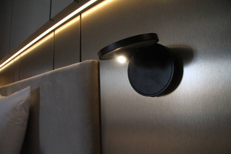 kinkiet Eclipse 5,8+2,6W 782+313lm 3000K czarny mat DIM (ściemnialny) 