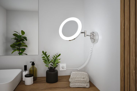 Lusterko kosmetyczne MASUA LED 4W 2700/4000/6500K +wyłącznik IP44 230V chrom / metal