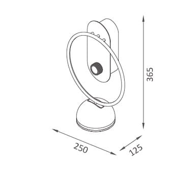 Kinkiet ściemnialny czarno-złoty RING ULKN13 Unilight