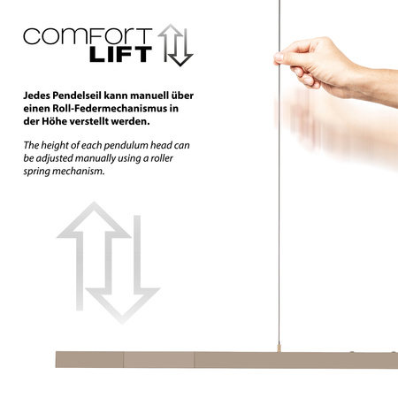 Lampa Wisząca Mosiądz ADRIANA COMFORT LIFT 003902-032877 Newgarden