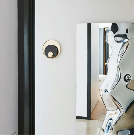 KINKIET MODENA POZŁACANY MOSIĄDZ/CZARNY MARMUR ULKN19 Unilight