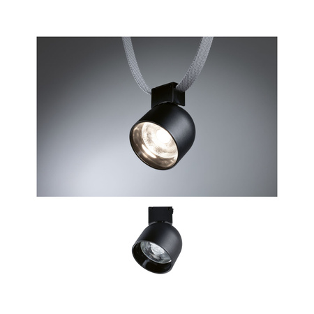 Reflektor systemu ULine RONDE LED 7W 405lm 3000K 85mm IP20 48V czarny / aluminium PAULMANN PL94617