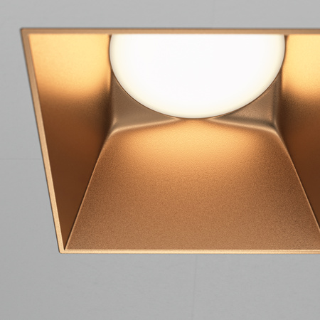 Downlight Matte gold Share Maytoni DL051-01-GU10-SQ-WMG