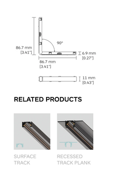 Łącznik narożny kąt 90 do szynoprzewodu magnetycznego MICRO11 CORE11 – akcesorium DALI-2