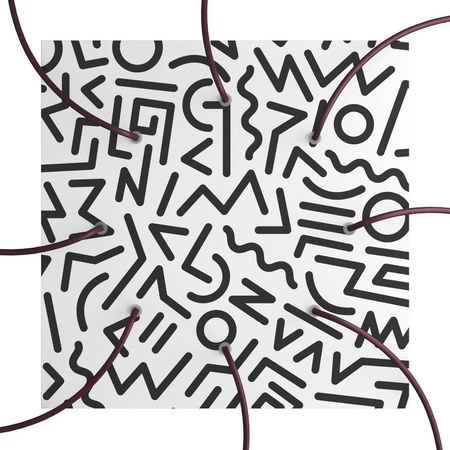 Kwadratowa podsufitka maskownica sufitowa XXL Rose-One, 400 mm, 8 otworów i 4 otwory boczne- PROMOCJA Creative cables BKROQ408F-PROMO-KROQ408F202