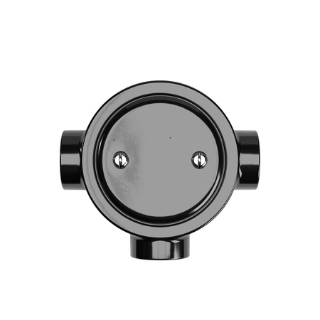 Duża okrągła podsufitka rozeta sufitowa Rose-One, średnica 200 mm, 2 otwory i 4 otwory boczne Creative cables BKROR203TF-KROR203TF110