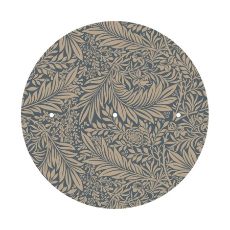 Duża okrągła podsufitka maskownica sufitowa XXL Rose-One, średnica 400 mm, 3 otwory w linii i 4 otwory boczne - PROMOCJA Creative cables BKROR403LF-PROMO-KROR403LF302