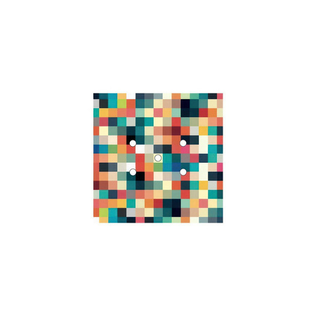 Duża kwadratowa podsufitka maskownica Rose-One, 200 mm, 5 otworów i 4 otwory boczne - PROMOCJA Creative cables BKROQ205F-PROMO-KROQ205F201