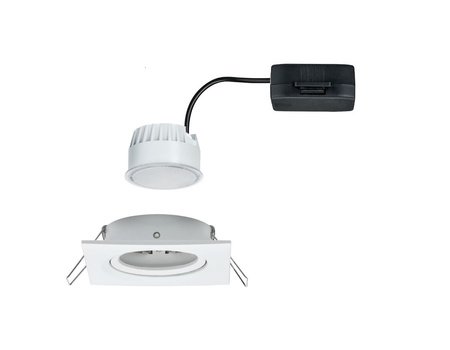 Oprawa do wbudowania NOVA COIN LED wychylna 6W 470lm 84x84mm 2700K IP23 230V biały mat PAULMANN PL93453