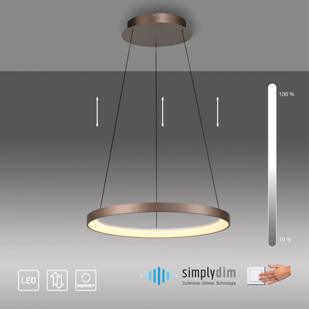 Lampa Wisząca Kawowy HOOP 003902-032166 Newgarden