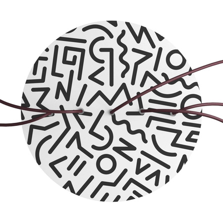 Duża okrągła podsufitka maskownica sufitowa XXL Rose-One, średnica 400 mm, 5 otworów w linii i 4 otwory boczne - PROMOCJA Creative cables BKROR405LF-PROMO-KROR405LF202