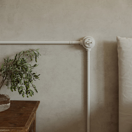 Podstawa porcelanowa do gniazdka i przełącznika / włącznika kompatybilna z Creative-Tubes - od 1 do 4 wyjść Creative cables BPBASEF-PBASE2FBIA