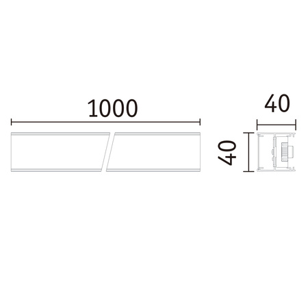 Oprawa liniowa systemu LINION LED 17W 1m 3000K IP20 24V czarny RAL 9004 / aluminium PAULMANN PL98168
