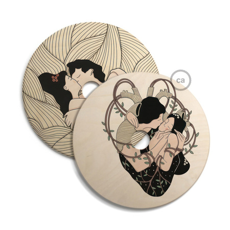 Duża okrągła podsufitka rozeta sufitowa Rose-One, średnica 200 mm, 2 otwory centralne i 4 otwory boczne Creative cables BKROR202F-KROVNR202F112