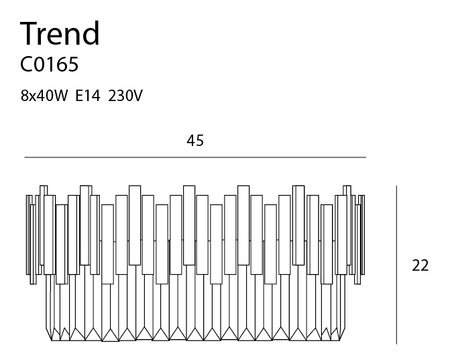 Maxlight Trend C0165 Plafon Mały Złoty