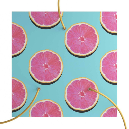 Kwadratowa podsufitka maskownica sufitowa XXL Rose-One, 400 mm, 3 otwory i 4 otwory boczne- PROMOCJA Creative cables BKROQ403TF-PROMO-KROQ403TF204