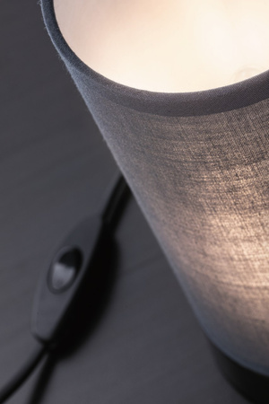 Lampka stołowa PIA max.1x25W E14 z wyłącznikiem 230V czarny matowy / metal / tkanina PAULMANN PL77059