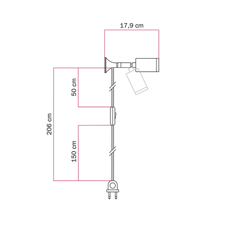 Duża okrągła podsufitka rozeta sufitowa Rose-One, średnica 200 mm, 4 otwory i 4 otwory boczne Creative cables BKROR204F-KROR204F102