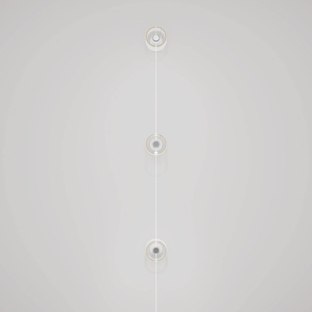 Lampa ścienna Spostaluce z wtyczką i 3 żarówkami Ghost Creative cables K3PL27L2FLEU-L-K3PL27L2FLEUBRC01-L