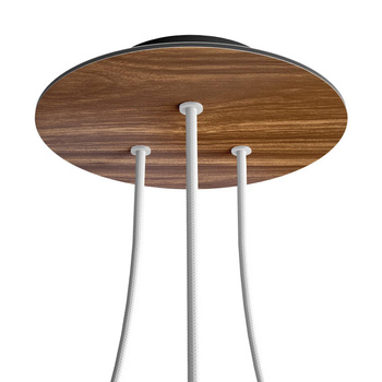 Duża okrągła podsufitka rozeta sufitowa Rose-One, średnica 200 mm, 2 otwory i 4 otwory boczne Creative cables BKROR203TF-KROVNR203TF110