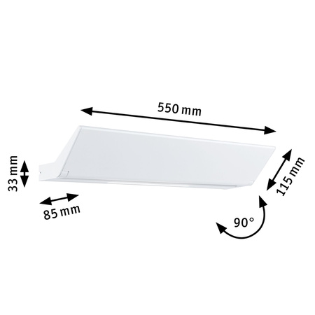 Oprawa ścienna RANVA LED 13W + 2W 2700K 1400lm DIM 230V biały matowy