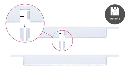 Oprawa na szynoprzewód URail ZELOS LED 3-STEP DIM 10W 1100lm IP20 4000K 230V biały RAL 9003 / aluminium PAULMANN PL95714