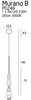 Maxlight Murano B P0246 Lampa Wisząca Chrom