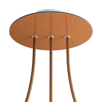 Duża okrągła podsufitka rozeta sufitowa Rose-One, średnica 200 mm, 2 otwory i 4 otwory boczne Creative cables BKROR203LF-KROR203LF108