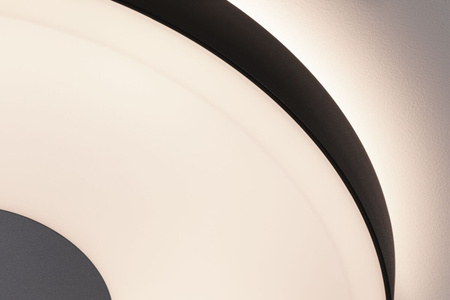 Plafoniera PURIC PANE LED 22W 400 mm 3-STEP DIM 2600lm / 400lm 2700K 230V  czarny / szary / metal