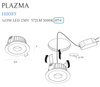 Maxlight Plazma H0089 Oprawa Podtynkowa Biała IP54